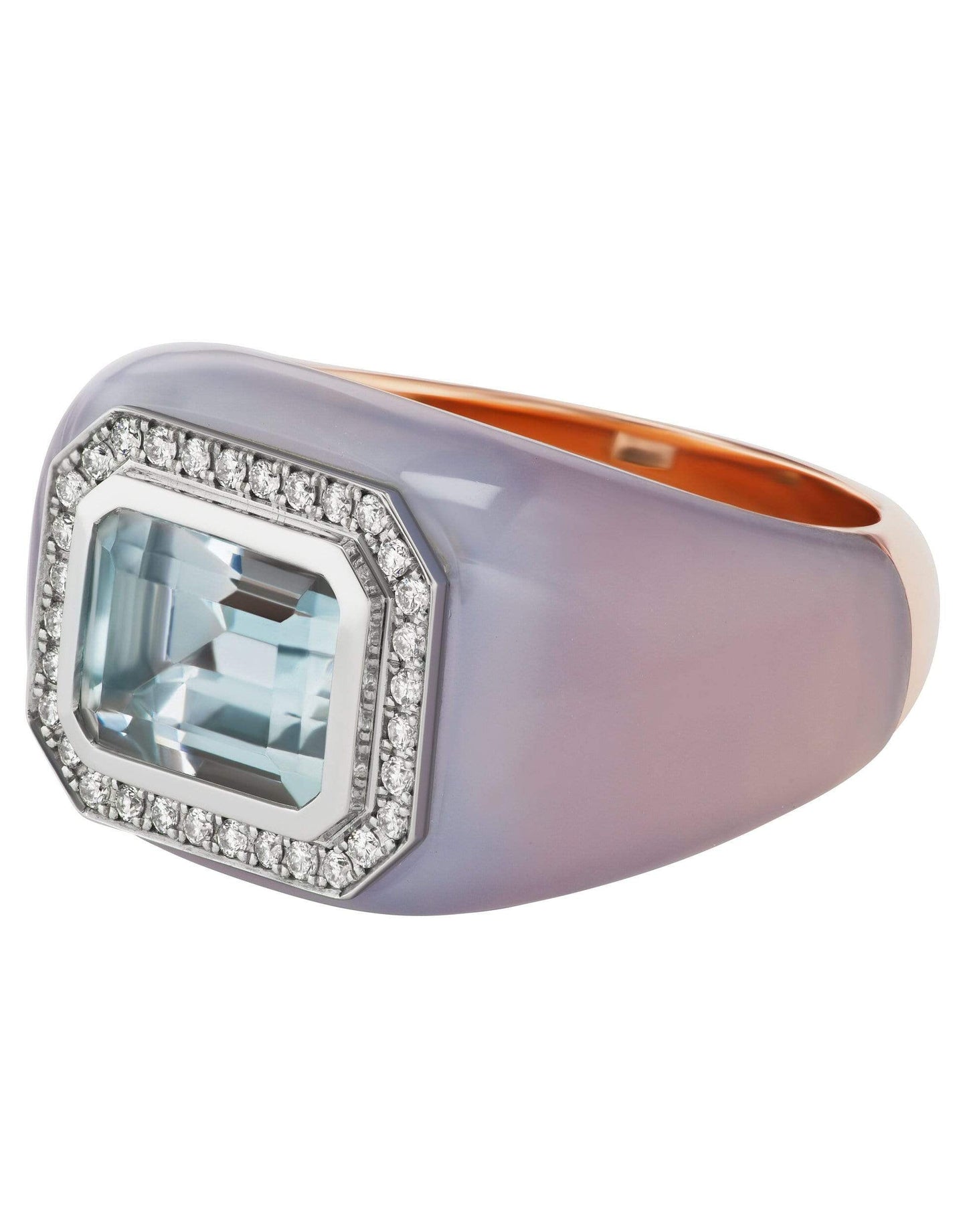 EMILY P WHEELER-Aquamarine Chubby Ring-WHITE GOLD