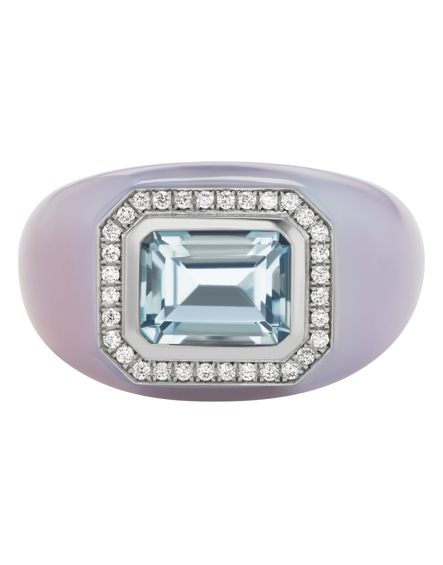 EMILY P WHEELER-Aquamarine Chubby Ring-WHITE GOLD