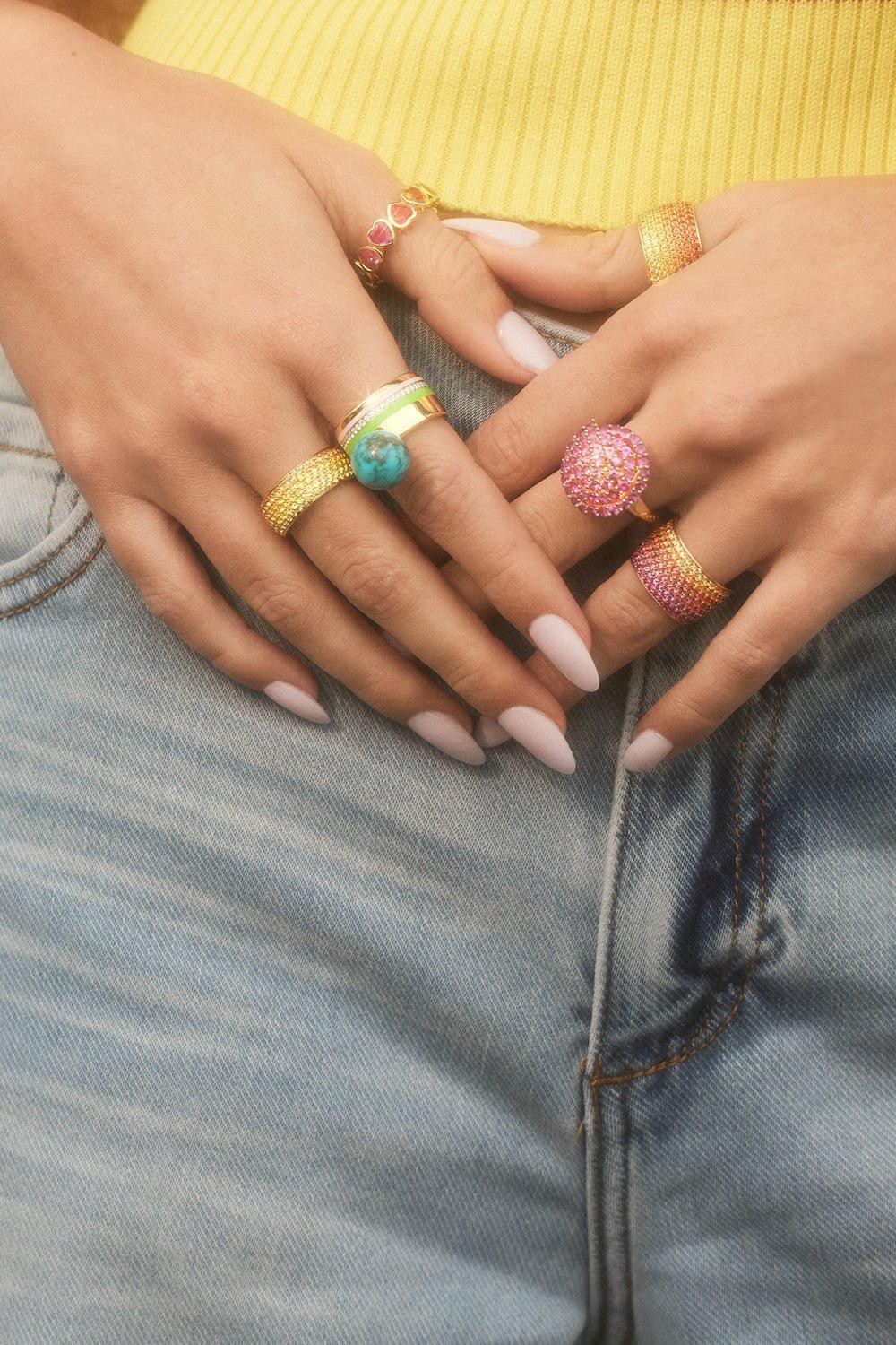EMILY P WHEELER-Sunrise Baby Cigar Ring-YELLOW GOLD