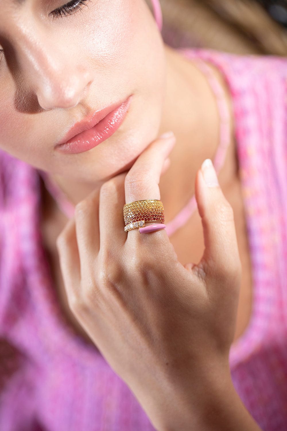 EMILY P WHEELER-Sunrise Ombre Ring-YELLOW GOLD