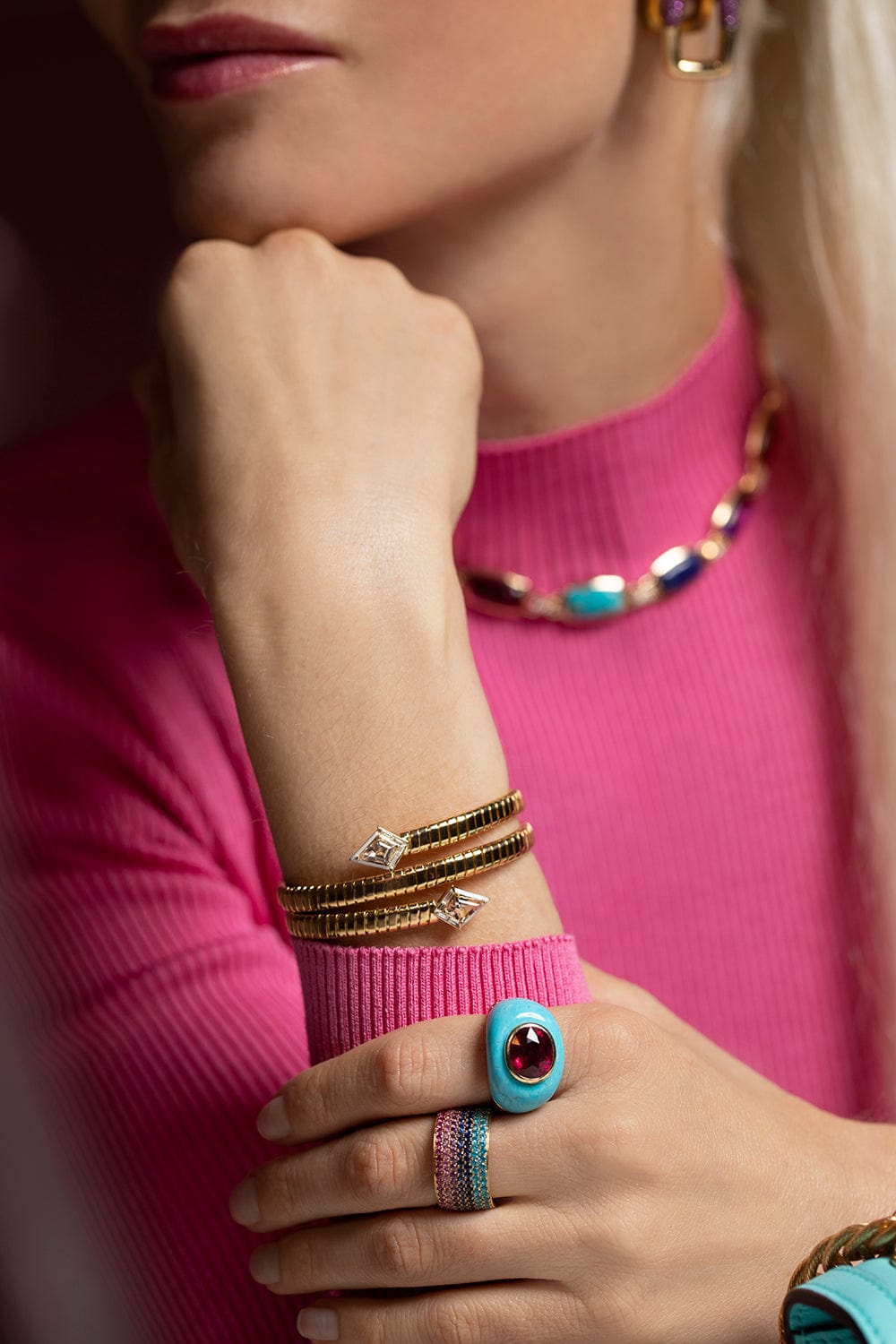 EMILY P WHEELER-Tourmaline Chubby Ring-YELLOW GOLD