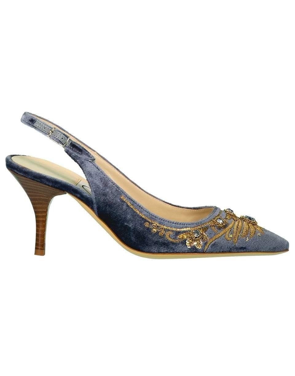 EMMA HOPE SHOES-Blue English Rose Slingback Heel-