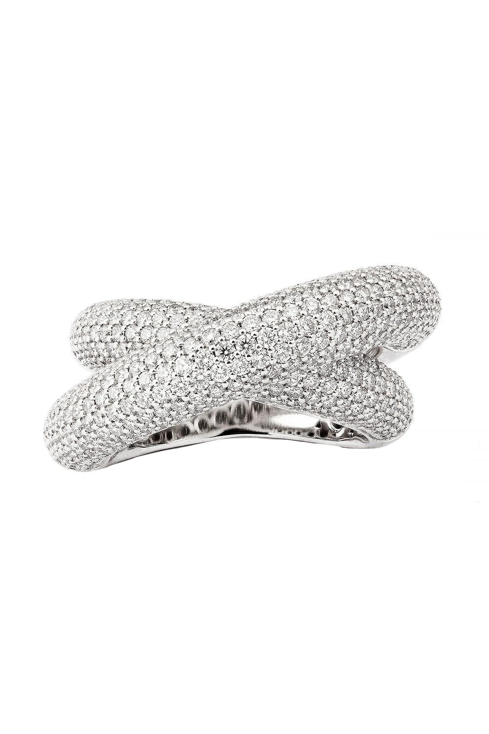 Big Full Pave Diamond Infinity Loop Ring-WHITE GOLD-JEWELRYFINE JEWELEARRING-ENGELBERT 1920