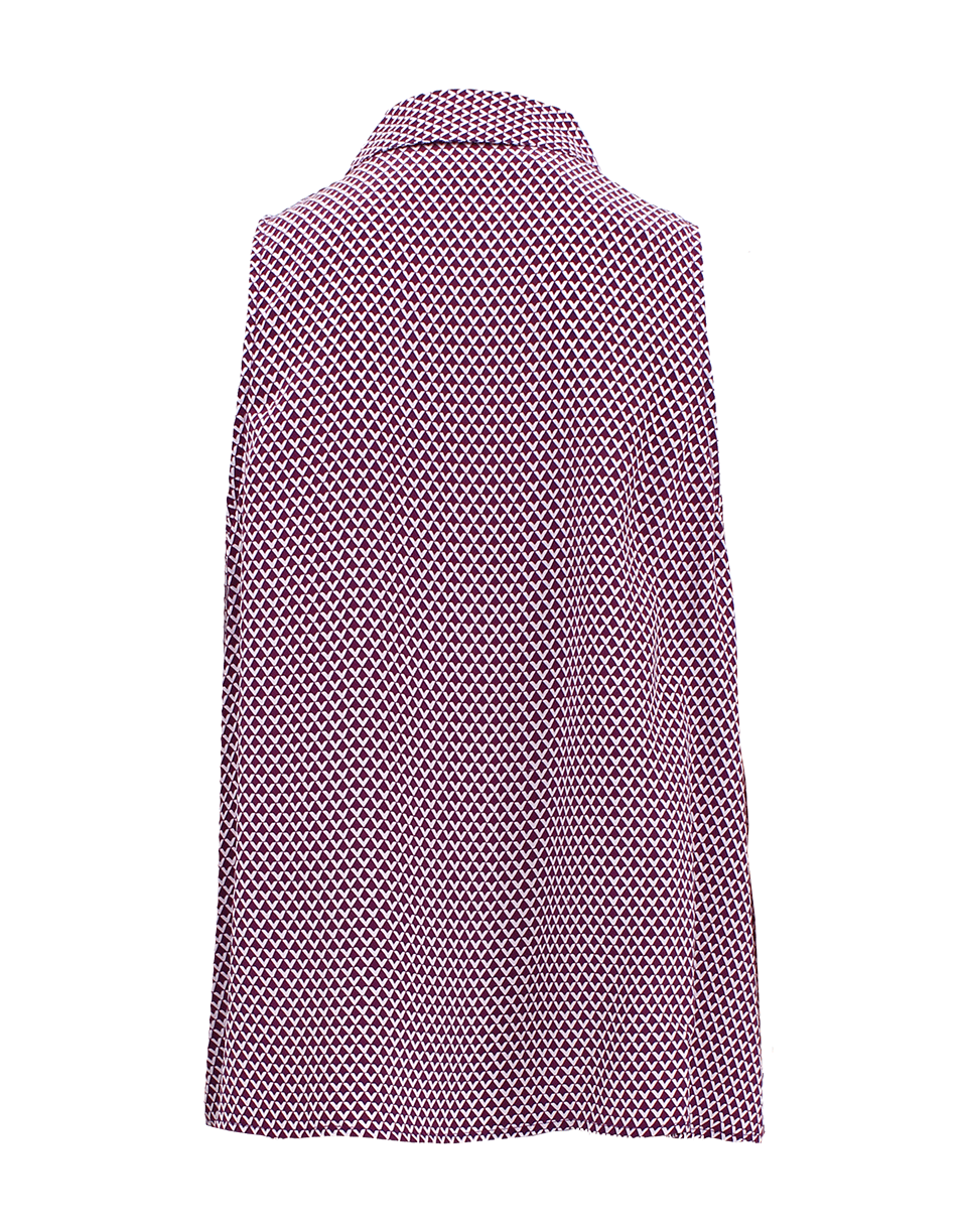 EQUIPMENT-Sleeveless Button Down Diamond Top-