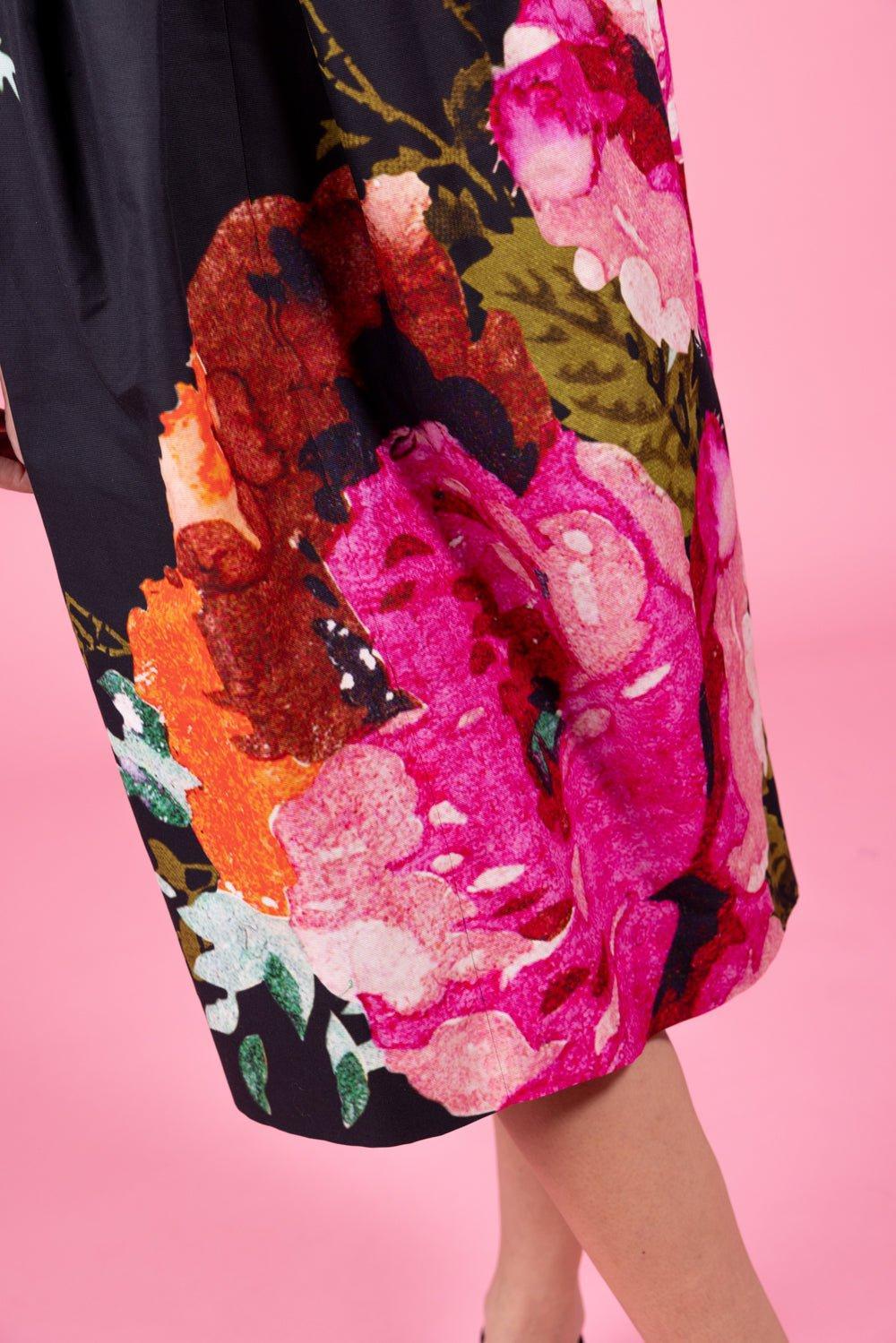 ERDEM-Sleeveless V-Neck Midi Dress-