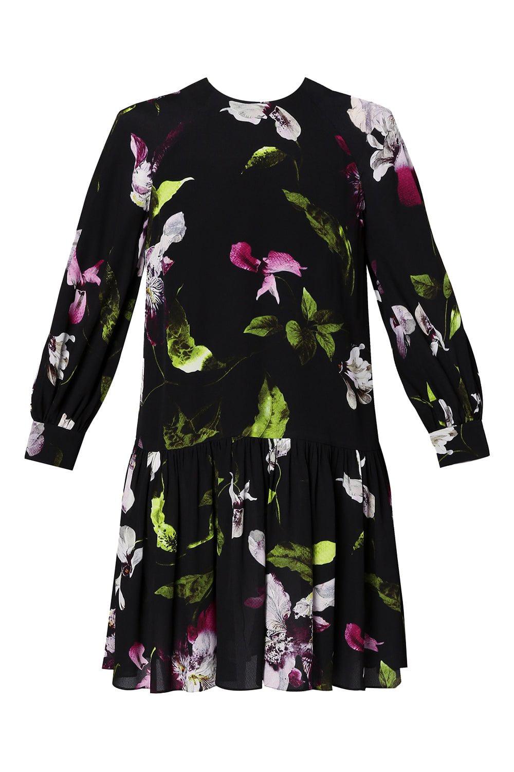 ERDEM-Gathered Hem Dress-
