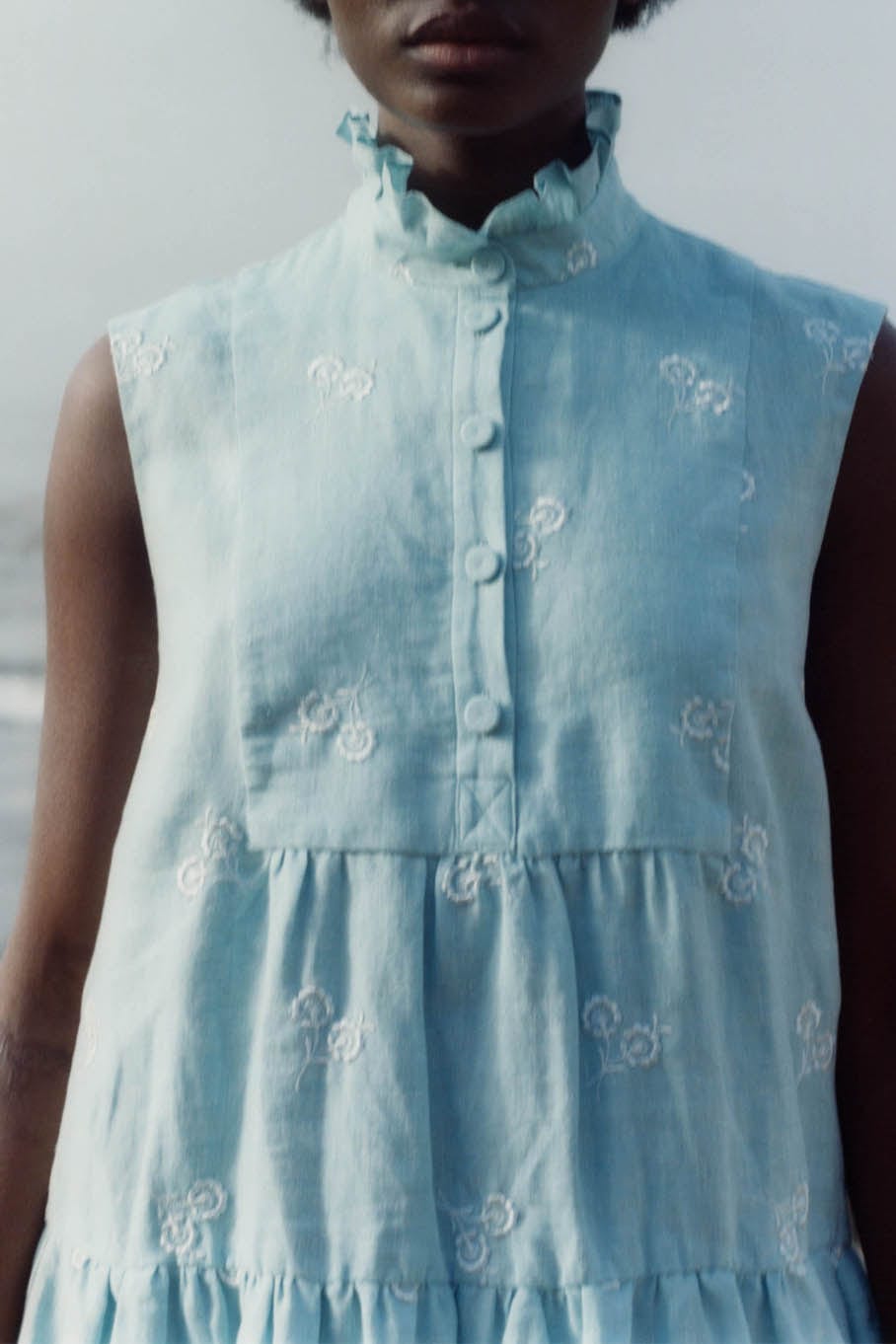 ERDEM-Porto Dress - Blue-