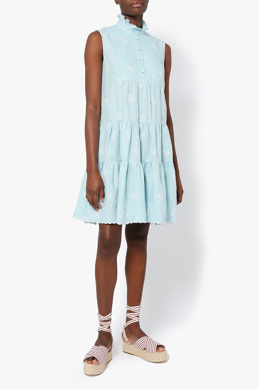 ERDEM-Porto Dress - Blue-