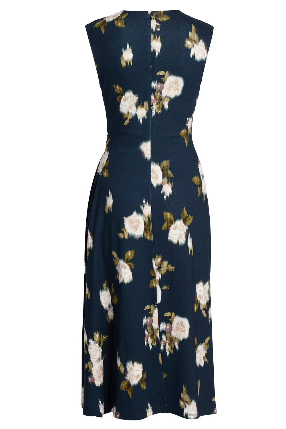 Floral Ponte Sleeveless Midi Dress-BLUE-4-CLOTHINGDRESSCASUAL-ERDEM