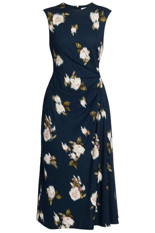 Floral Ponte Sleeveless Midi Dress-BLUE-4-CLOTHINGDRESSCASUAL-ERDEM