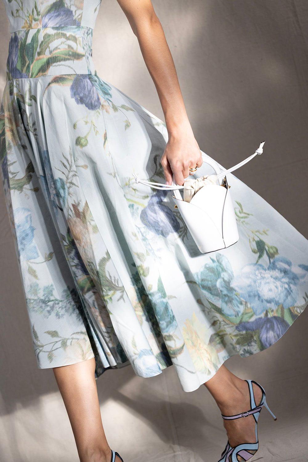 ERDEM-Short Sleeve Fare Shirt Dress-