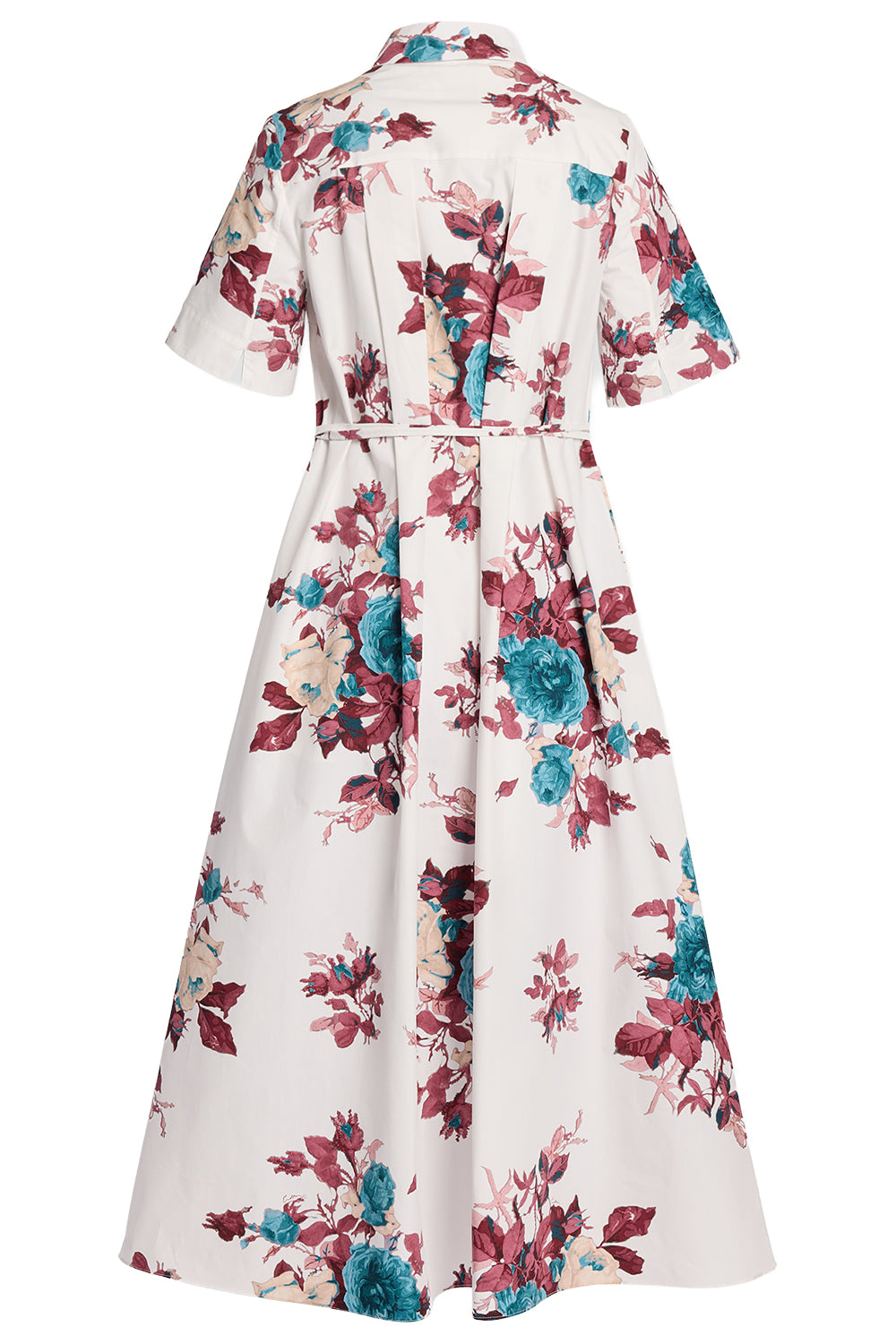 Floral Short Sleeve Maxi Dress-FLORAL-16-CLOTHINGDRESSCASUAL-ERDEM