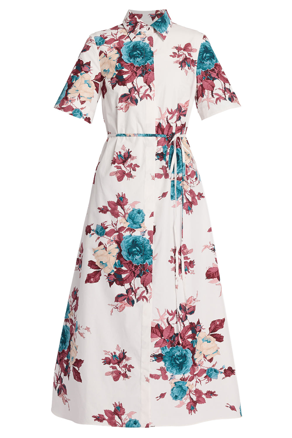  Floral Short Sleeve Maxi Dress-FLORAL-16-CLOTHINGDRESSCASUAL-ERDEM 