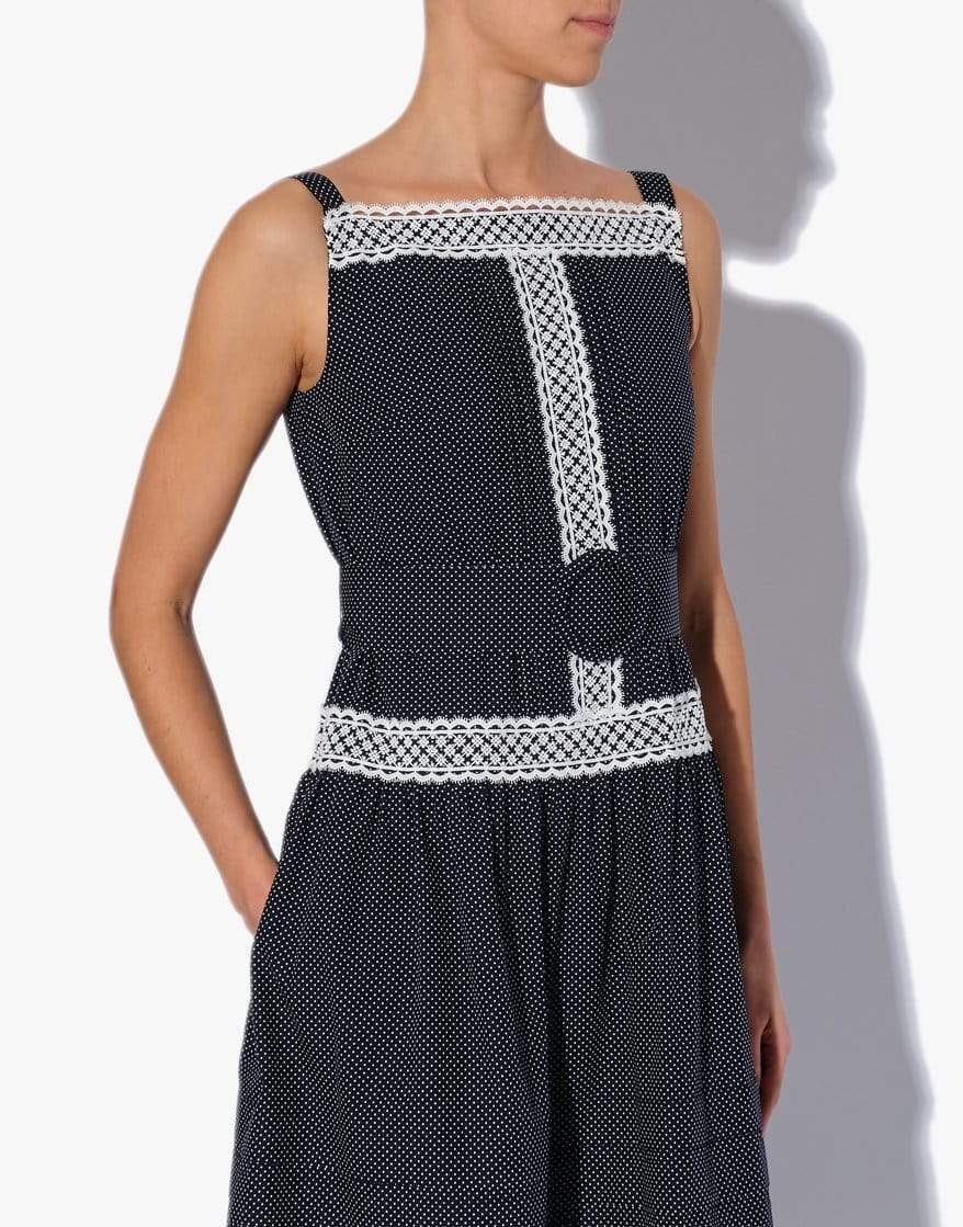 ERDEM-Eris Dress-NVY/WHT