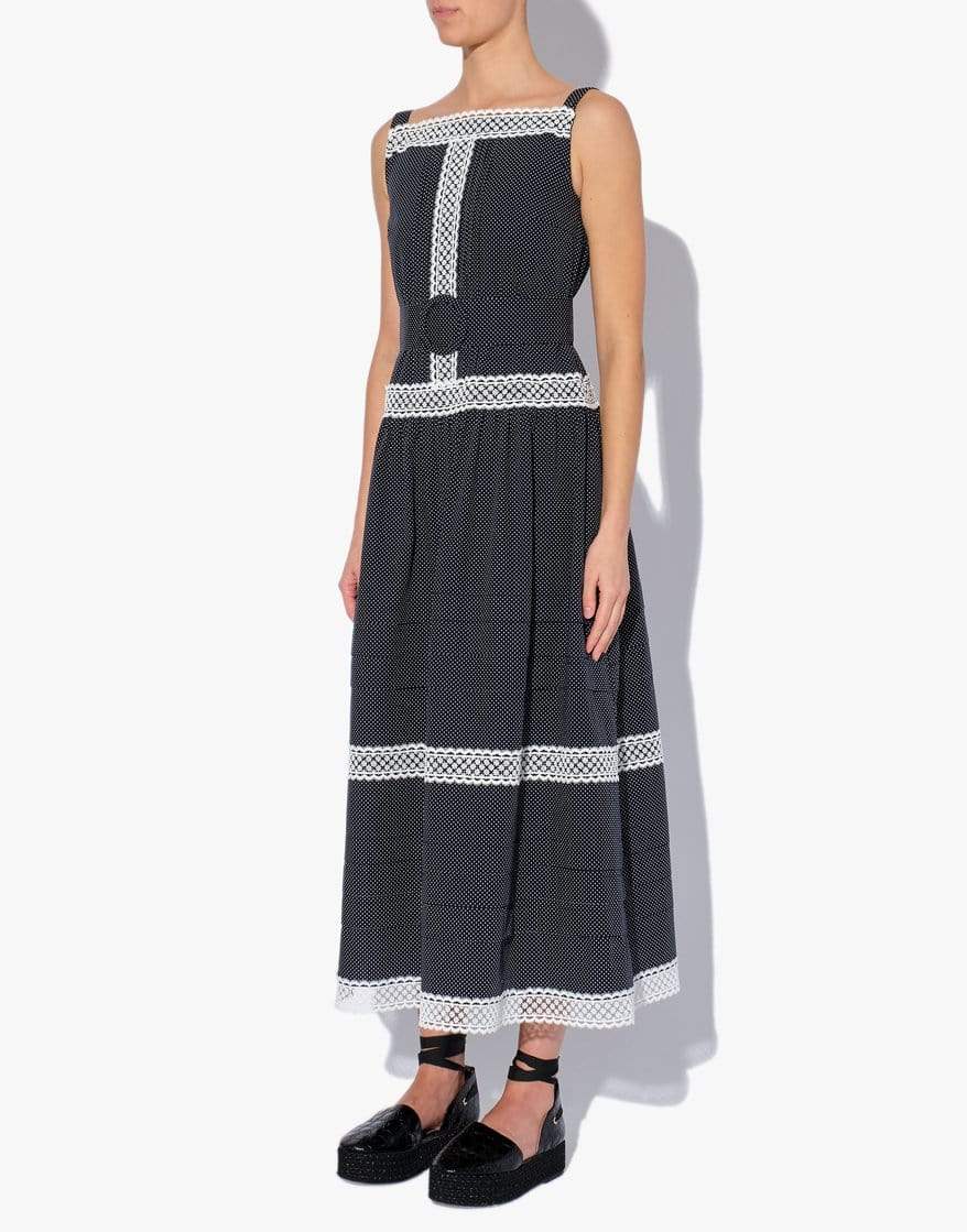ERDEM-Eris Dress-NVY/WHT