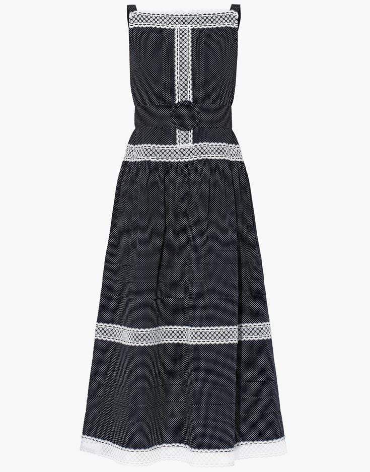 ERDEM-Eris Dress-NVY/WHT