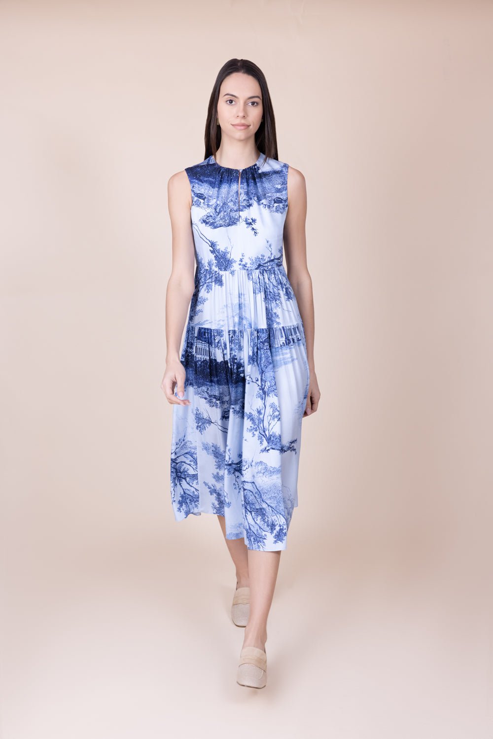 ERDEM-Sleeveless Midi Dress-