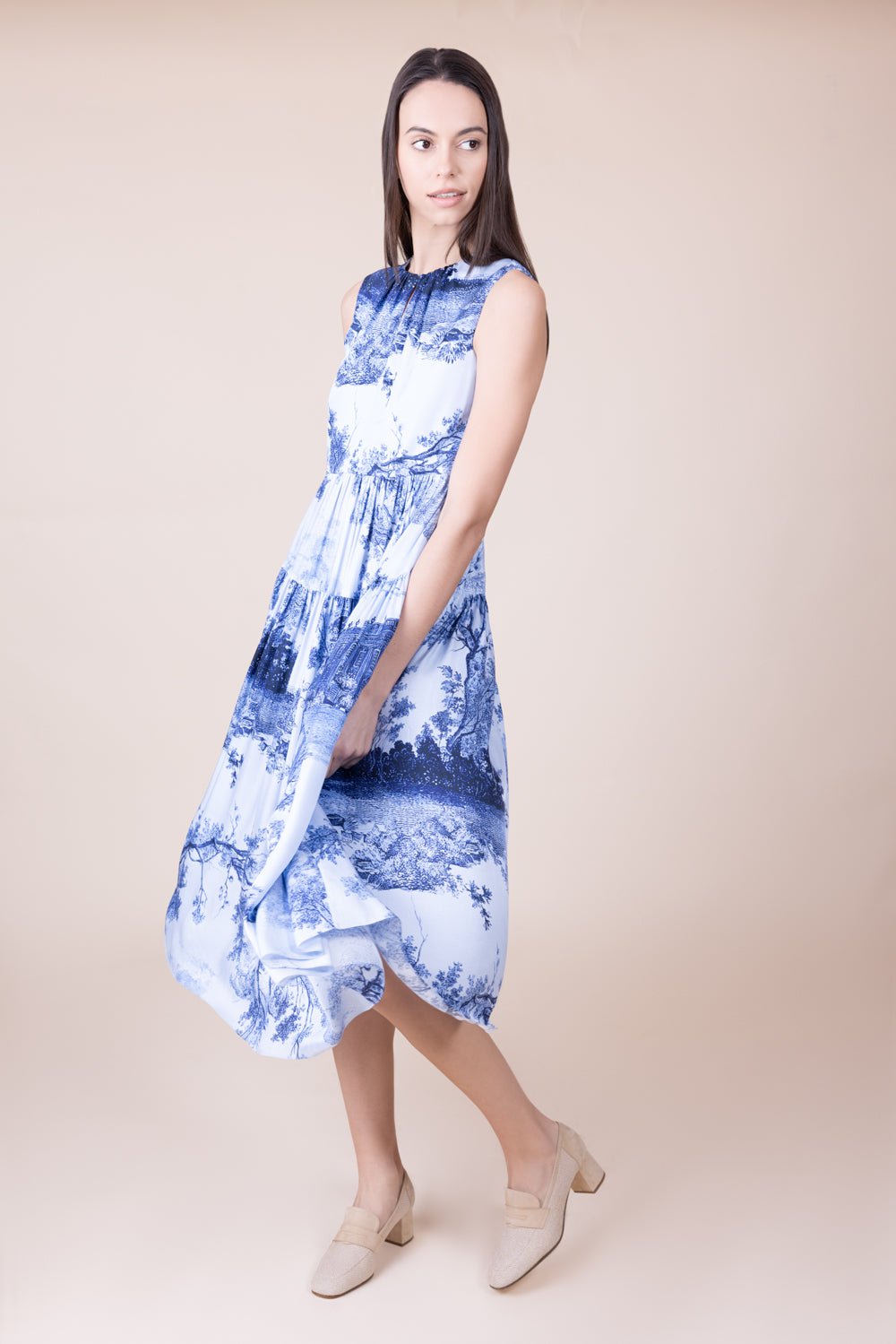 ERDEM-Sleeveless Midi Dress-