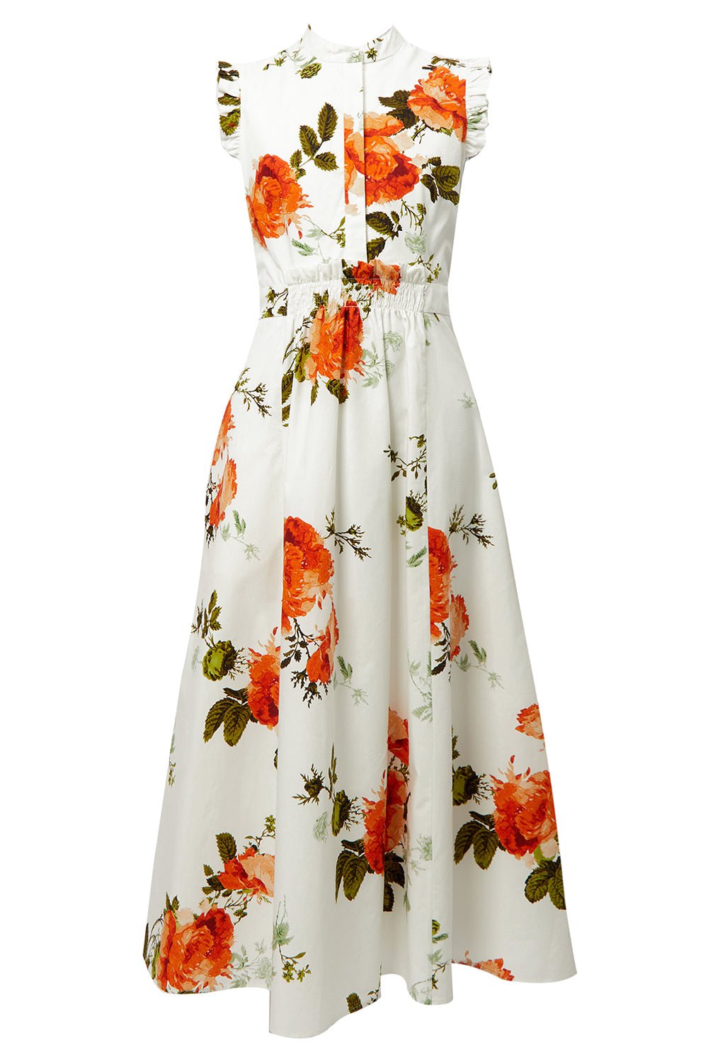 ERDEM-Sleeveless Floral Midi Dress-