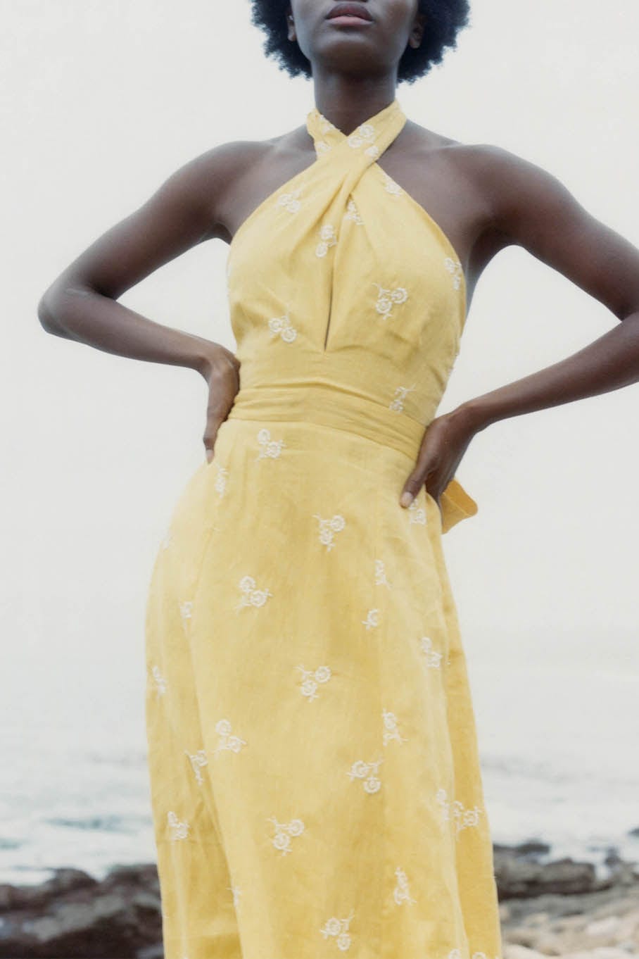 ERDEM-Selene Midi Dress - Yellow-