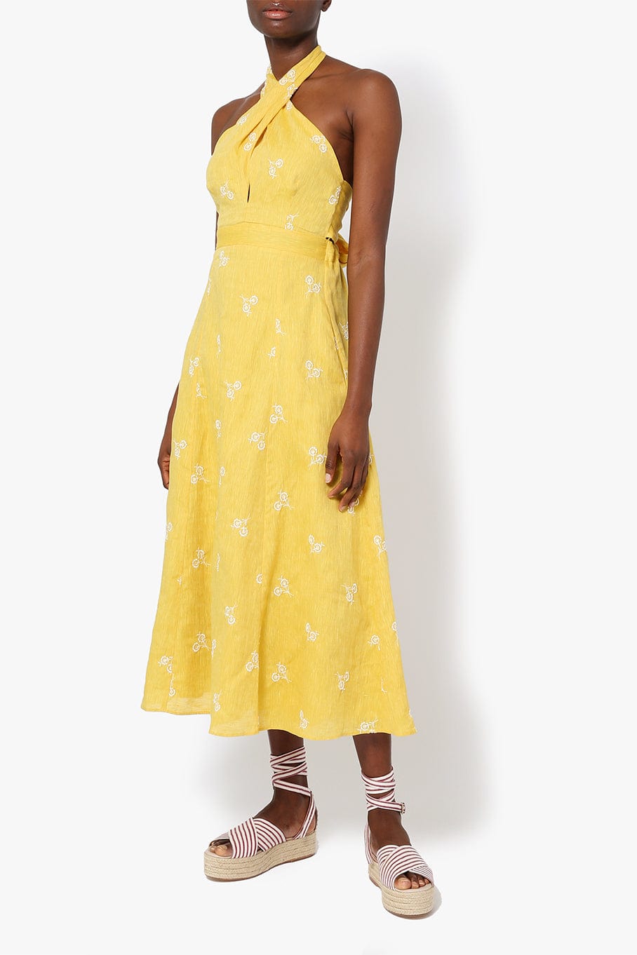 ERDEM-Selene Midi Dress - Yellow-