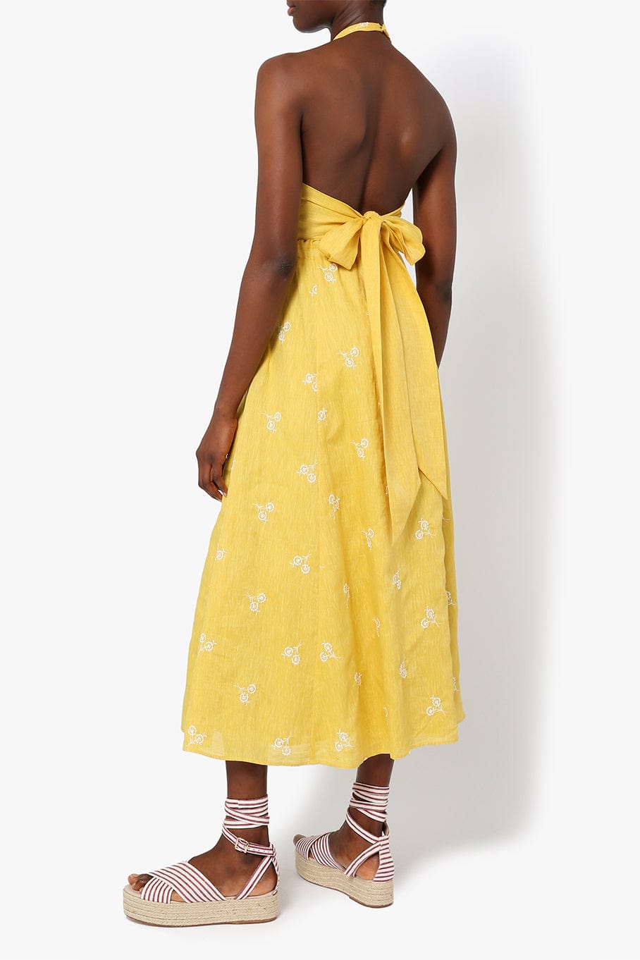 ERDEM-Selene Midi Dress - Yellow-
