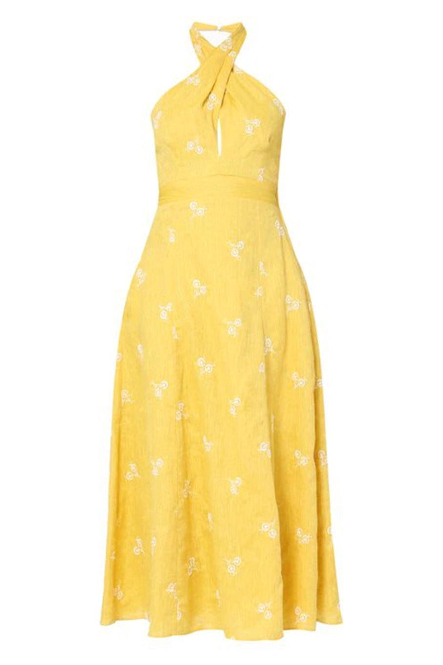 ERDEM-Selene Midi Dress - Yellow-