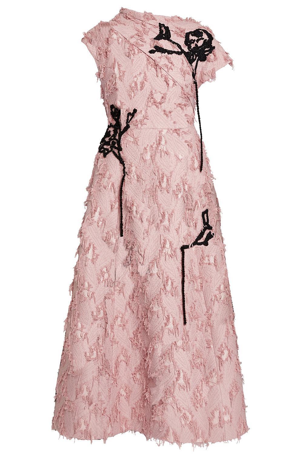 Asymmetric Fringe Dress-ANTQPINK-10-CLOTHINGDRESSCOCKTAIL-ERDEM