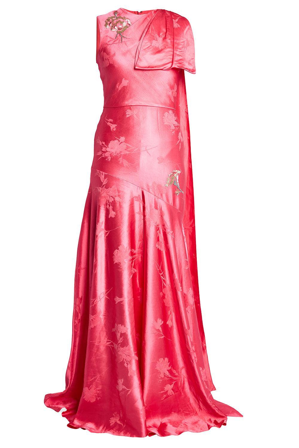Asymmetric Draped Gown-CORAL HAZE-2-CLOTHINGDRESSCOCKTAIL-ERDEM