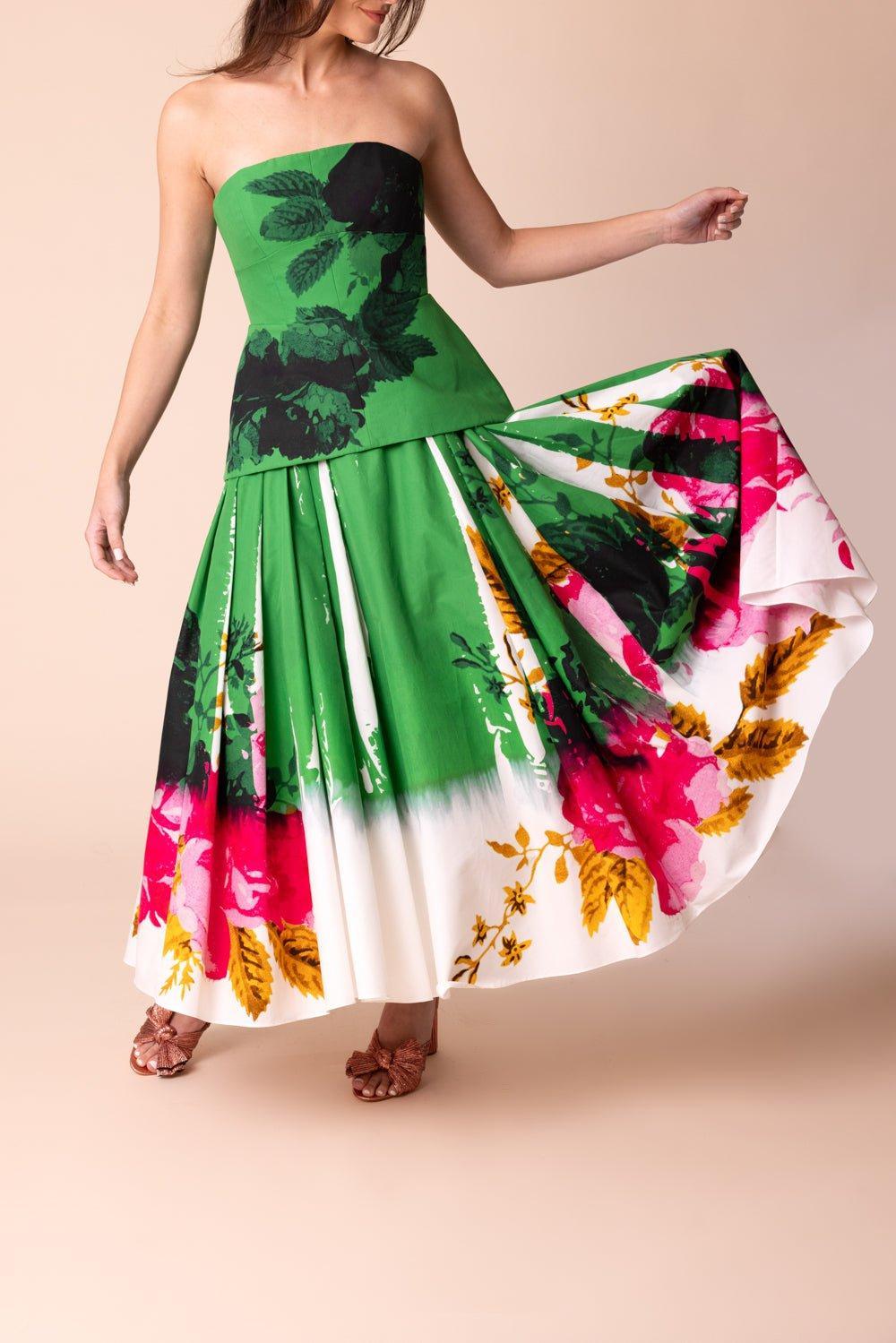 ERDEM-Sleeveless Full Skirt Cocktail Dress-