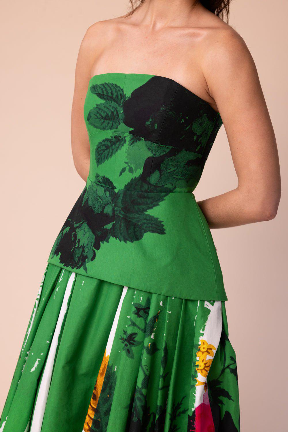 ERDEM-Sleeveless Full Skirt Cocktail Dress-