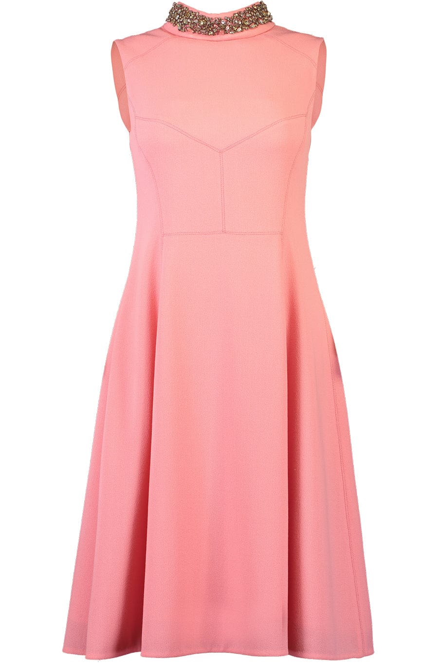 ERDEM-Beaded Neck Breona Dress-PINK