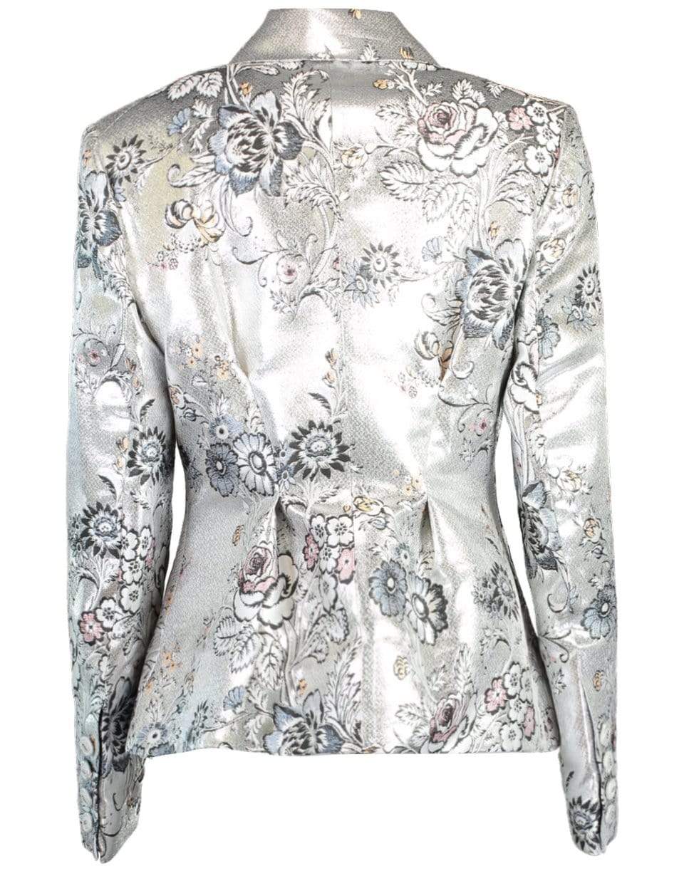 ERDEM-Ernest Floral Jacquard Jacket-SILVER