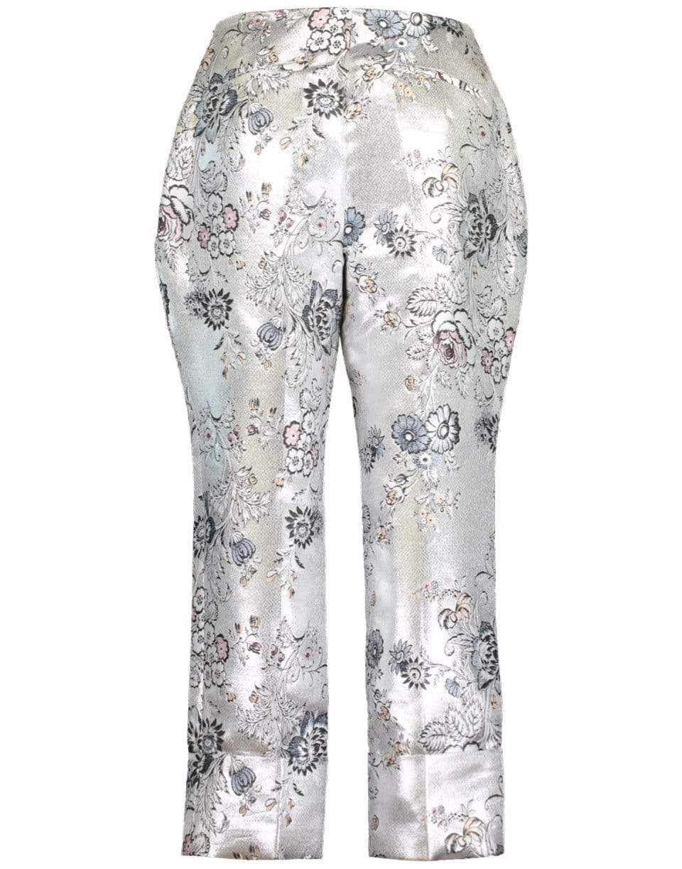 ERDEM-Warner Floral Jacquard Trouser-SILVER