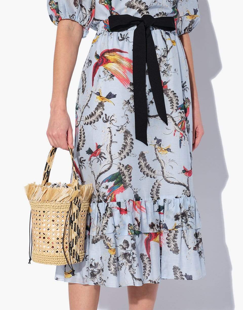 ERDEM-Corsica Skirt Paisley Parrot Cotton Silk Voile-