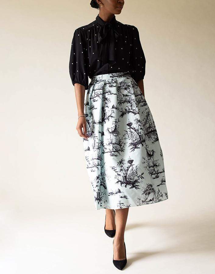 ERDEM-Lavin Full Midi Skirt-
