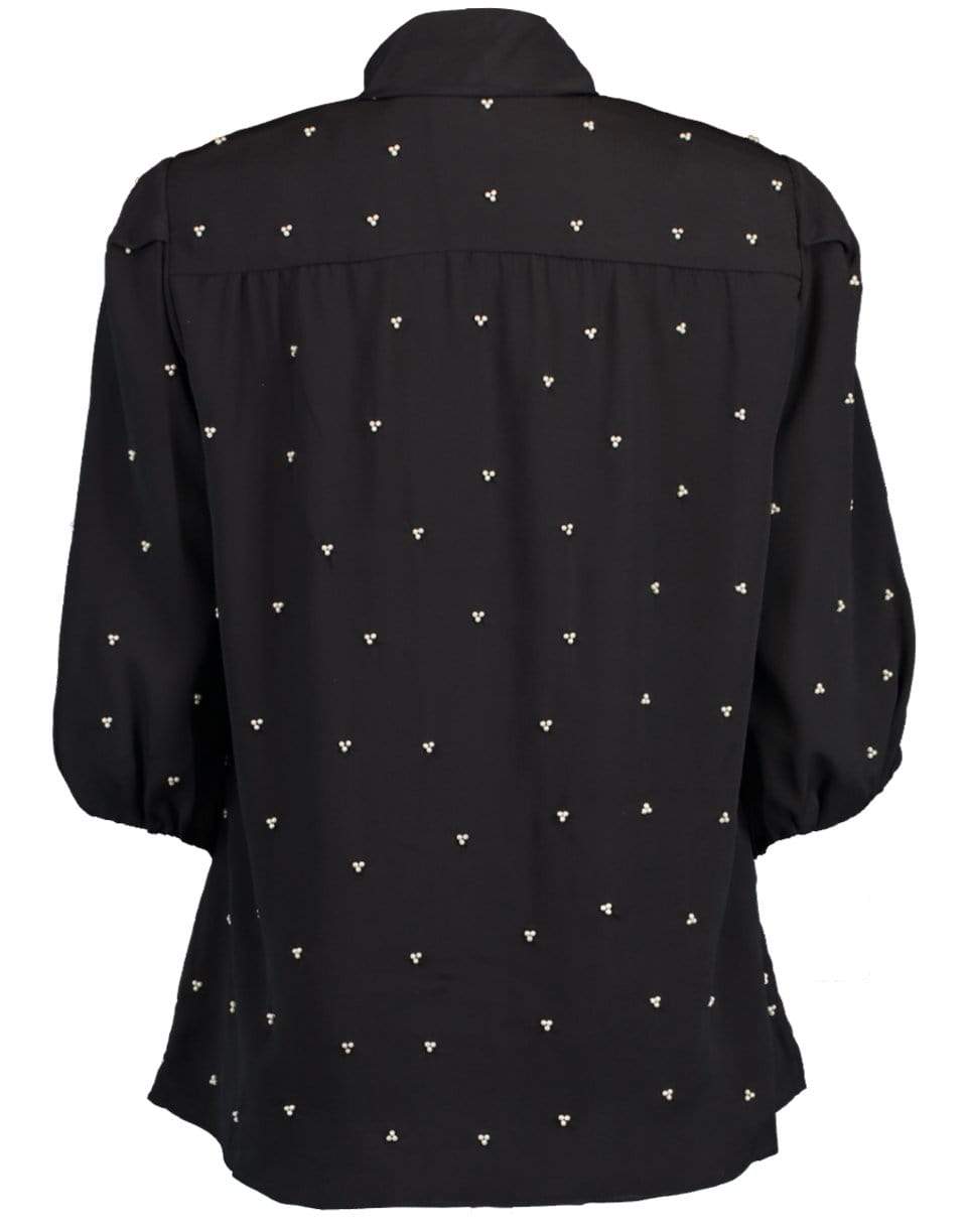 ERDEM-Black Bead Embellished Dolly Top-