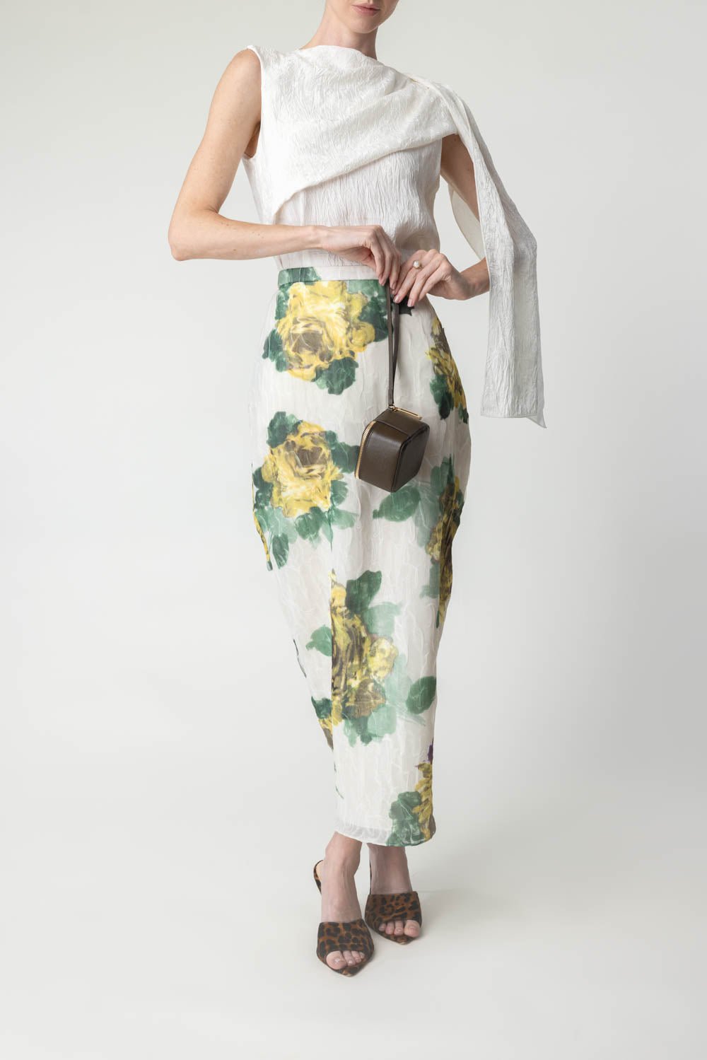 ERDEM-Asymmetric Drape Blouse-
