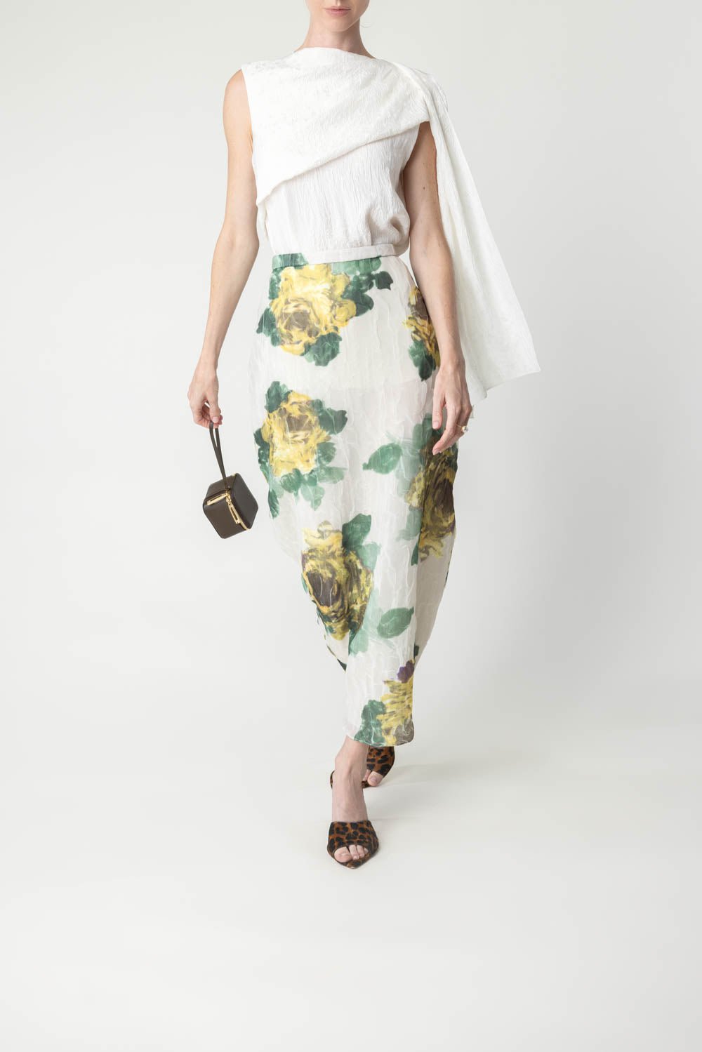 ERDEM-Asymmetric Drape Blouse-