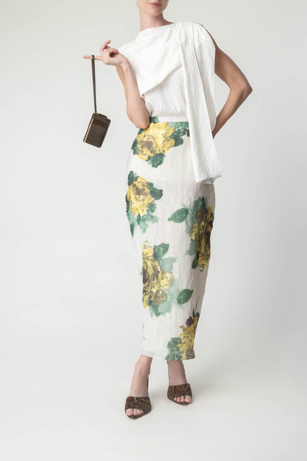 ERDEM-Asymmetric Drape Blouse-