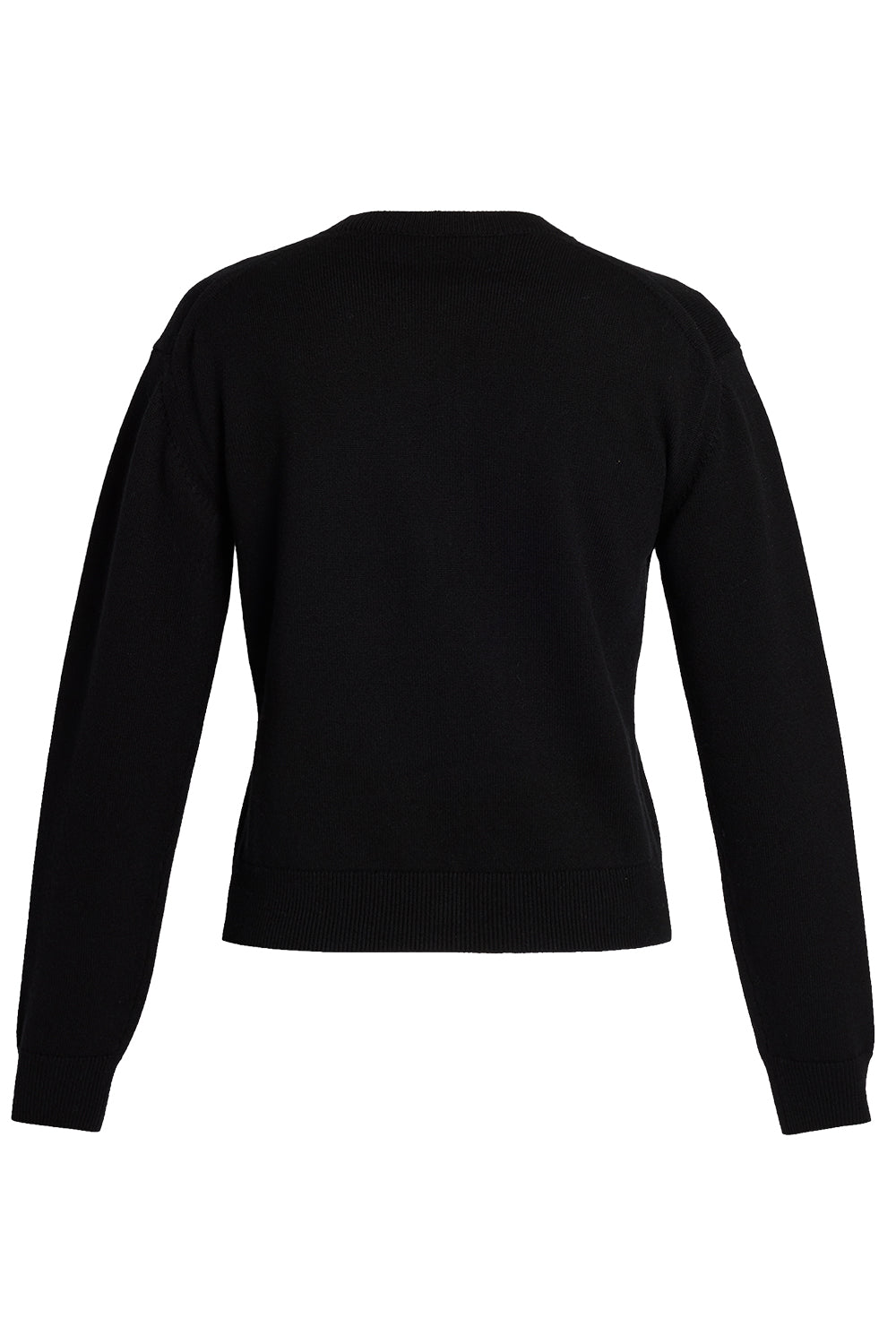  Floral Ribbon Long Sleeve Cardigan-BLACK-XS-CLOTHINGTOPCARDIGAN-ERDEM 