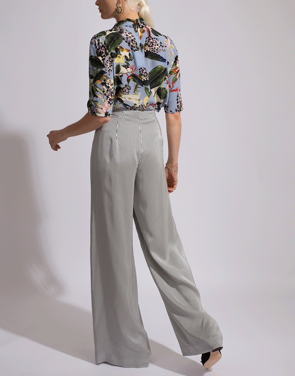 ERDEM-Kacey Twist Top-BLUE/GRN