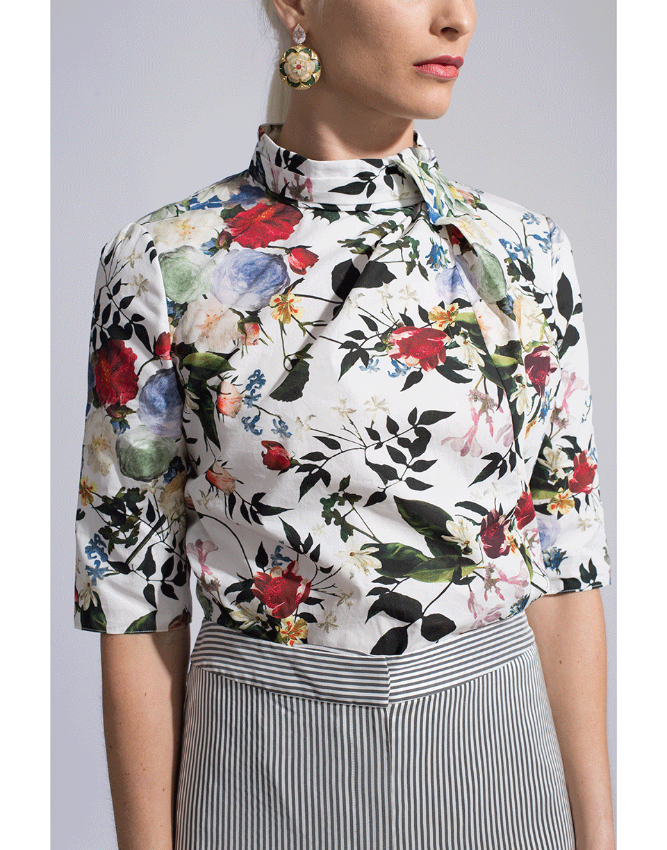 ERDEM-Kacey Twist Top-