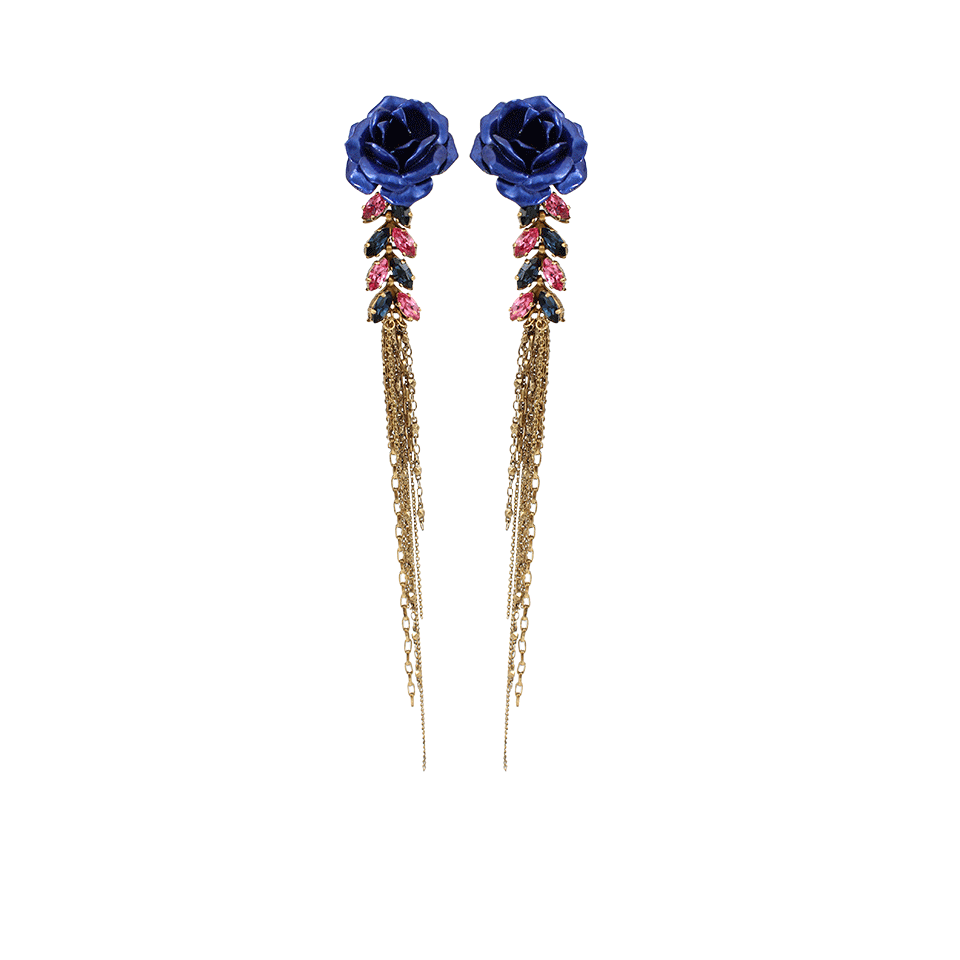 ERICKSON BEAMON-Blue Dangle Urban Jungle Earrings-BLUE