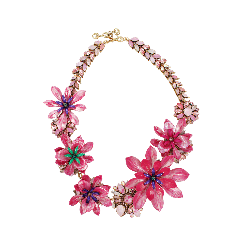 ERICKSON BEAMON-Pink Urban Jungle Flower Necklace-PINK