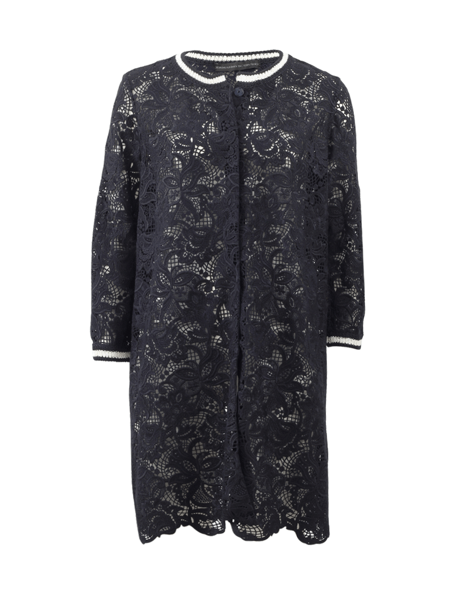 ERMANNO SCERVINO-Lace Coat With Trim-