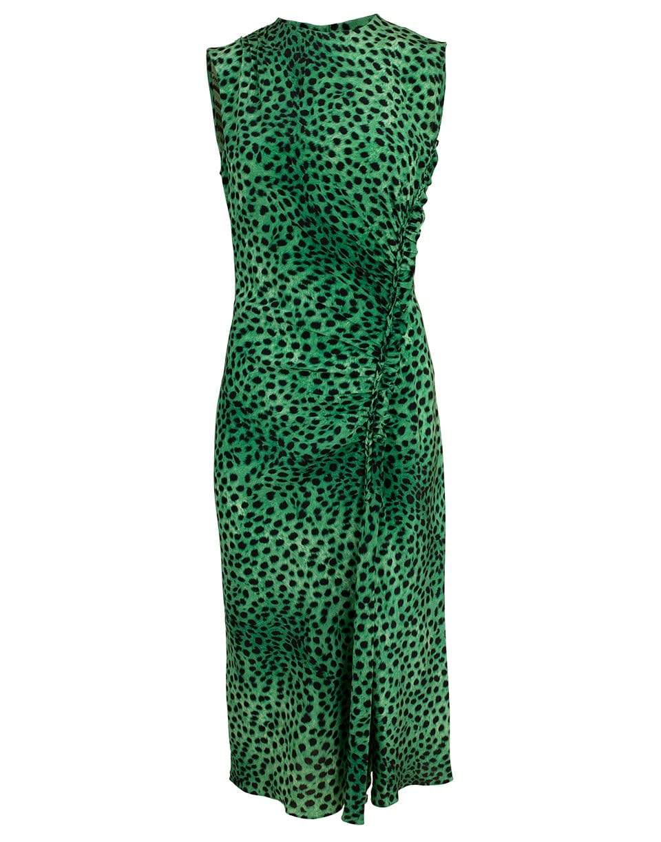 ERMANNO SCERVINO-Sleeveless Leopard Sheath Dress-