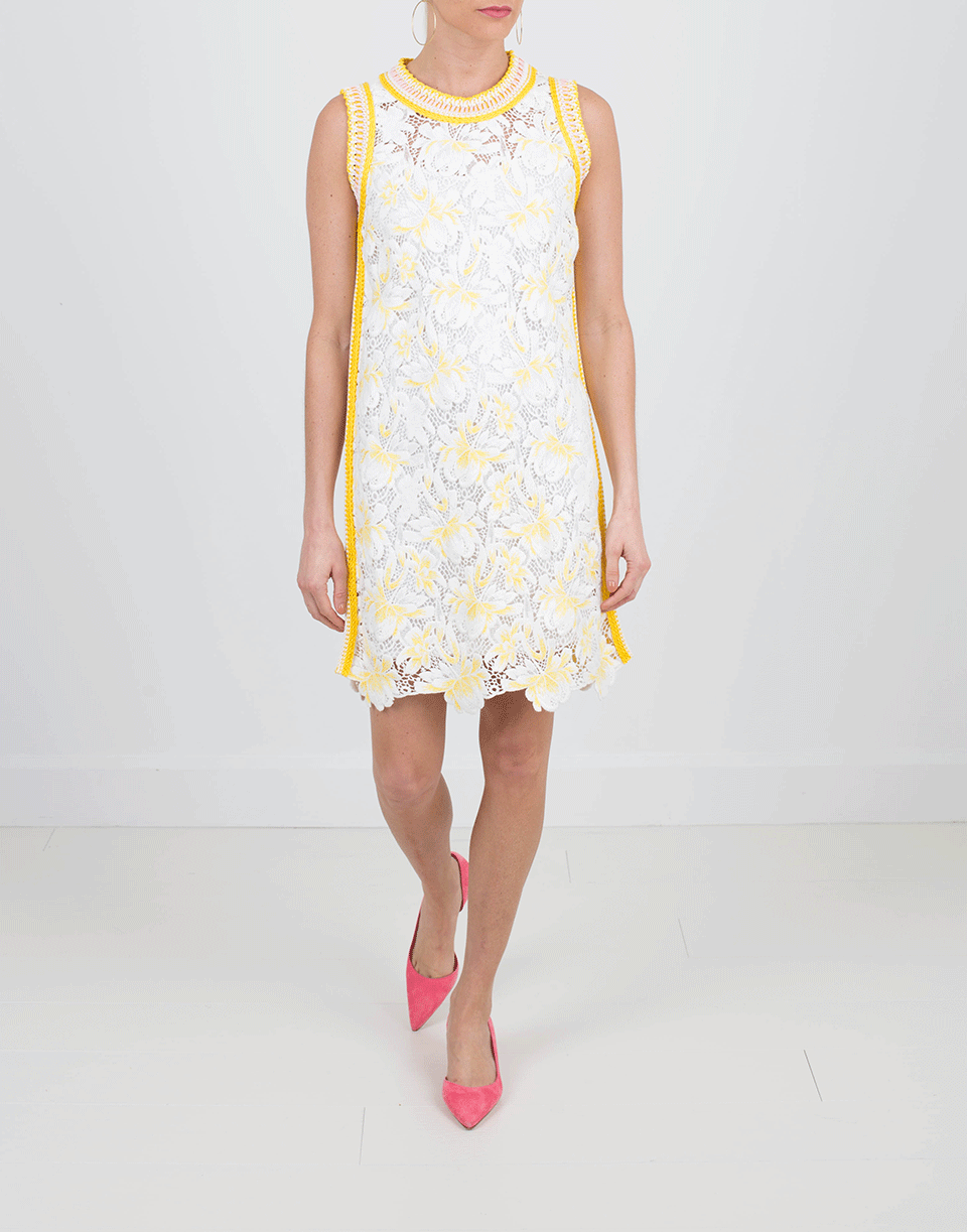 ERMANNO SCERVINO-Lace Dress With Trim-