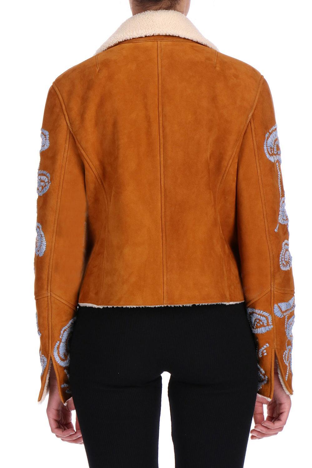 Embroidered Jacket-CAST/PEL-40-CLOTHINGJACKETLEATHER-ERMANNO SCERVINO