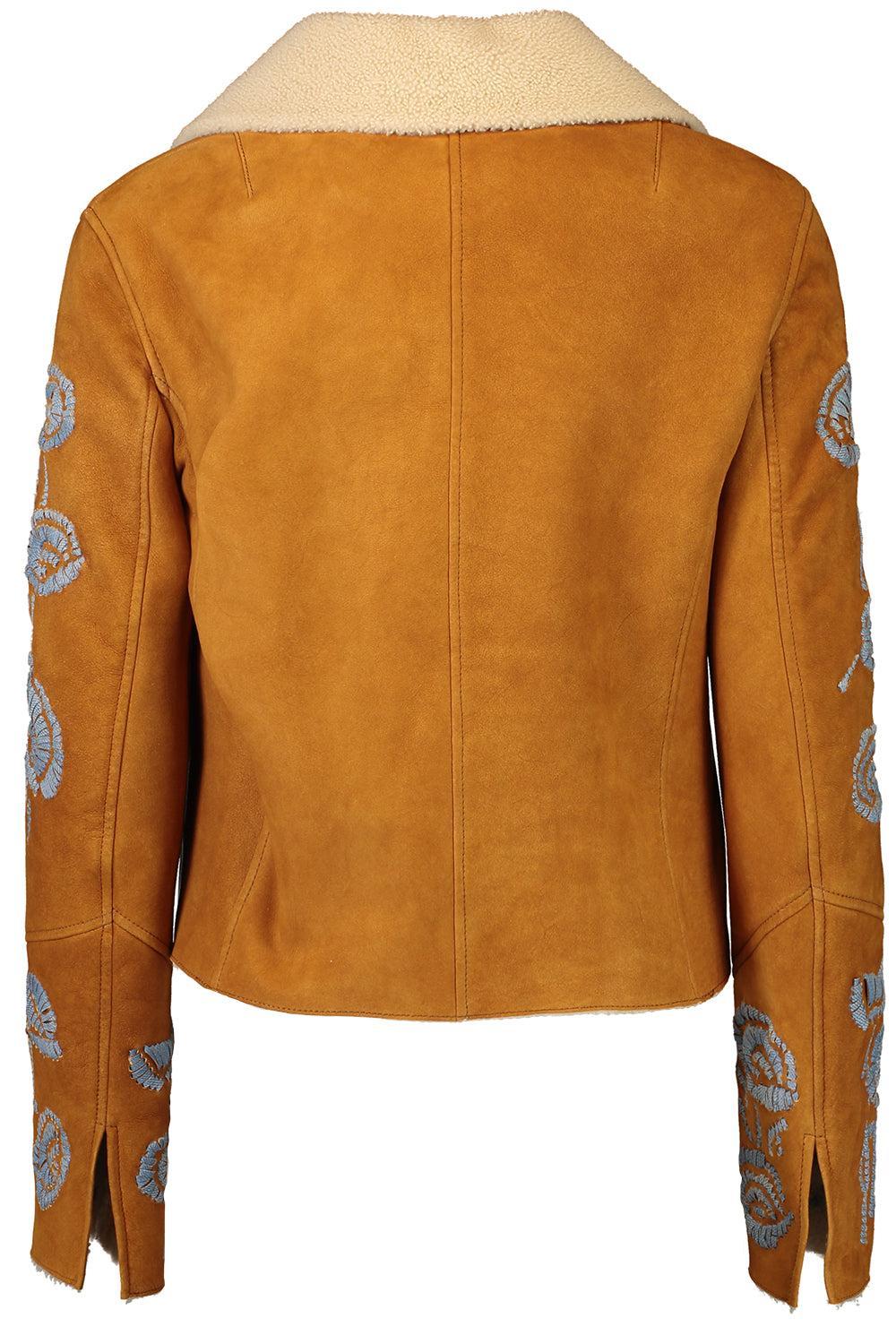 Embroidered Jacket-CAST/PEL-40-CLOTHINGJACKETLEATHER-ERMANNO SCERVINO